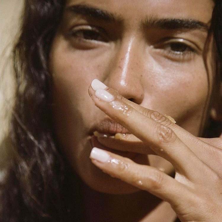 Woman with Gowing Skin